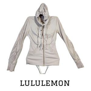 Lululemon hooded reversible Dance studio jacket size nedium color dune